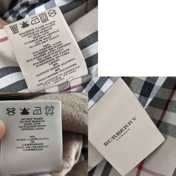 Vintage Burberry Nova Check Trim Rain Jacket Windbreaker Wool Liner Coat Brown - Picture 13 of 16